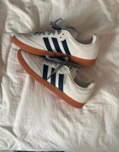 ADIDAS SAMBA OG OF WHITE DARK BLUE