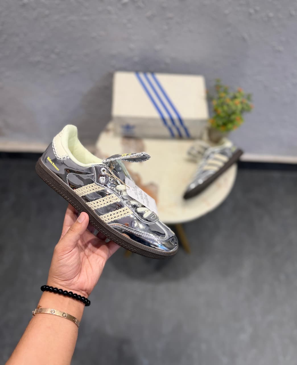 ADIDAS ORIGINALS  SAMBA X WALES BONER SILVER