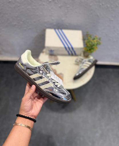 ADIDAS ORIGINALS  SAMBA X WALES BONER SILVER