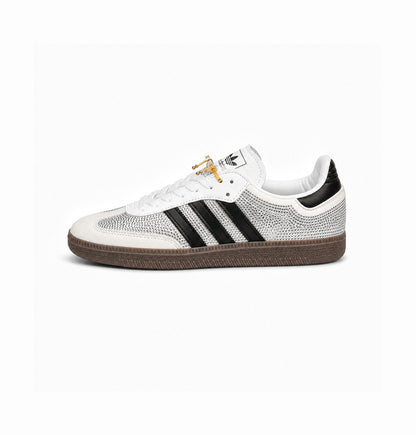 ADIDAS ORIGINAL SAMBA BLACK SILVER  RHINESTONES