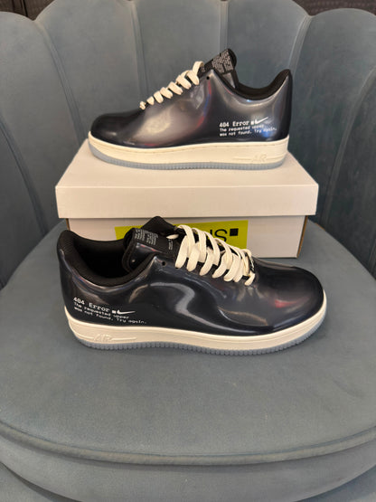 NIKE AIRFORCE ONE SWOOSH ERROR BLACK